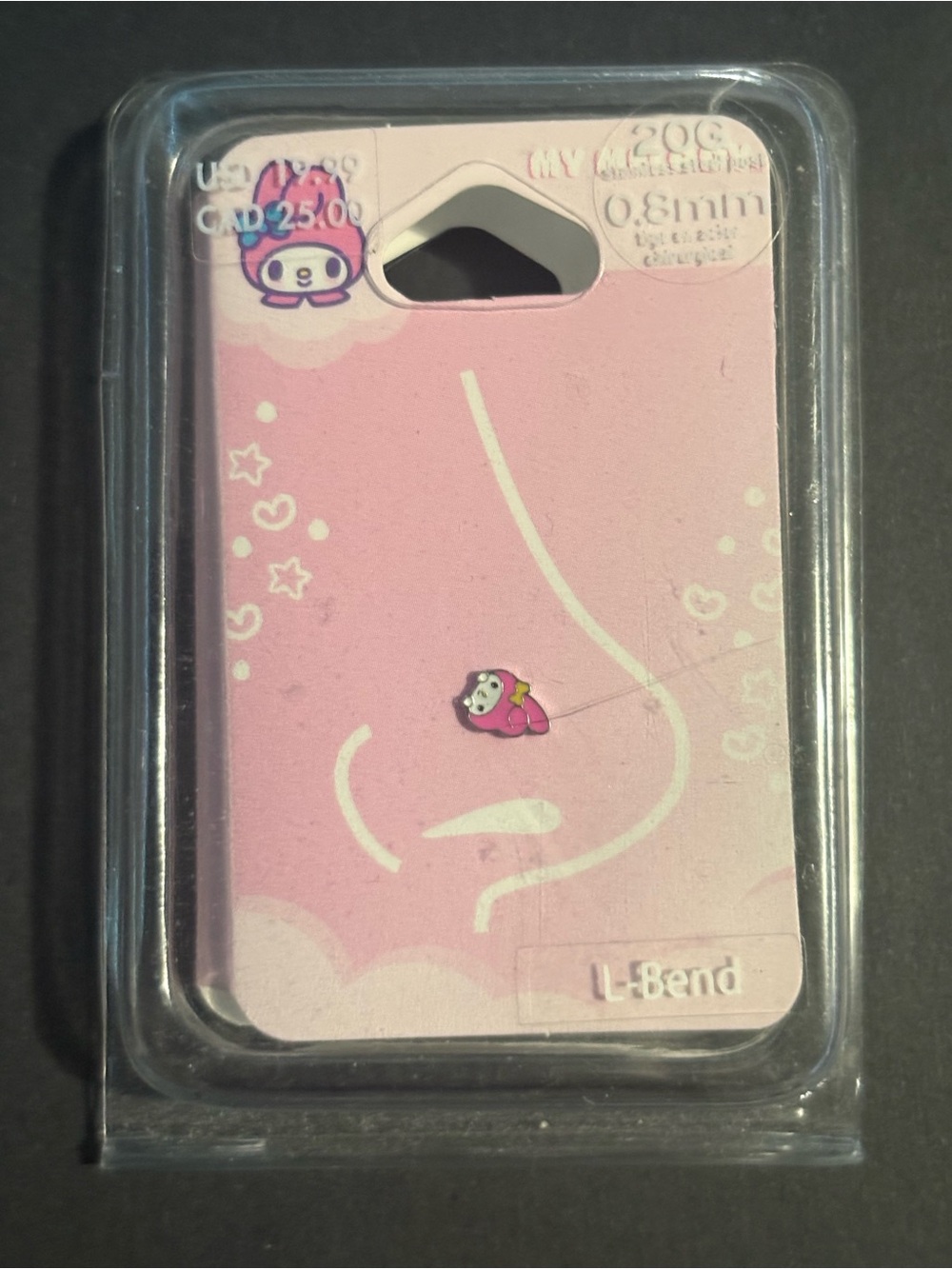 My Melody L-Bend Nose Ring